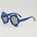 Lunettes de soleil enfant forme fleur avec monture bleue et verres anti-UV - Monture Bleue Verres Gris