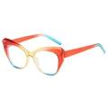 Lunettes œil-de-chat élégantes avec monture dégradé arc-en-ciel et verres anti-lumière bleue - Dégradé Arc-en-ciel (C3)