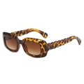 Lunettes de soleil rétro écaille avec branches torsadées et verres dégradés marron - C2 Monture Écaille