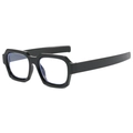Occhiali neri classici con montatura quadrata spessa e lenti anti-luce blu stile minimal - Montatura Nero Lucido Anti Luce Blu