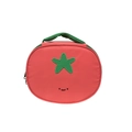 Borsa a mano in nylon impermeabile a forma di pomodoro con faccina e manico verde - Rosso Pomodoro