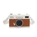 Borsa a tracolla alla moda a forma di fotocamera con patchwork a contrasto - Bianco con Marrone