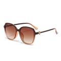 Lunettes de soleil oversize pour femmes avec verres dégradés et détails de fleurs dorées - C5 Monture Dégradé Thé Verres Dégradés Thé