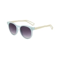 Lunettes de soleil pour bébé tendance bleu clair et blanc crème avec verres dégradés - Monture Bleue Verres Gris Dégradés