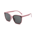 Foldable pink children's sunglasses with dark lenses for UV protection and style - Pink Frame Grey Lens