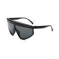 Klassische schwarze Kinder-Sonnenbrille in Shield-Form mit UV-Schutz für Mädchen und Jungen - Glänzend Schwarz/Graue Linse