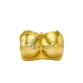 Borsa a tracolla dorata a specchio a forma di reggiseno con catena metallica rigida - Oro