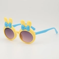 Gafas de sol infantiles de conejo con montura amarilla y decoración de lazo azul - B10 Y-3 / Montura Amarilla (Lazo Azul)