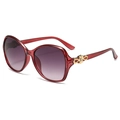 Trend ladies oversized aviator sunglasses with wine red frames and gradient purple lenses - C9 Full Purple Frame Grey Pink Lens