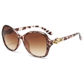 Lunettes de soleil papillon écaillées avec verres dégradés marron et détails dorés - C3 Monture Écaille Lentille Thé Dégradé
