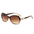 Lunettes de soleil élégantes oversize pour femmes avec verres dégradés marron et monture - C5 Monture Dégradé Thé Verres Dégradés Thé