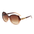 Lunettes de soleil oversize élégantes avec verres dégradés bruns et détails dorés - C5 Monture Dégradé Thé Verres Dégradés Thé