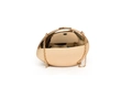 Bolso clutch de espejo dorado con forma de huevo y una fina correa de cadena - Dorado