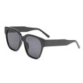 Lunettes de soleil noires surdimensionnées avec monture épaisse et verres gris foncé - Monture Noire Verres Gris