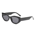 Retro geometrische cat-eye zonnebril met zwart frame en donkergrijze lenzen voor dames - B15 Z-4 / Zwart Frame Grijze Lenzen