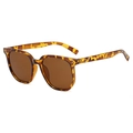 Retro irregular oversized tortoiseshell sunglasses with brown UV protection lenses - D12 Y-2 / Tortoise Frame Tea Lens