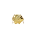 Elegante bolso de noche dorado con forma de pez, escamas y correa de cadena - Dorado
