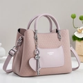 Sac à main élégant rose avec lettrage fashion et pendentif en forme de cœur - Rose