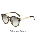 Oval tortoiseshell sunglasses with gold metal legs and UV400 gradient lenses - Tortoise Frame