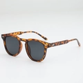 Gafas de sol clásicas de carey con montura cuadrada y lentes oscuras para hombre y mujer - Marco de Carey Lente Gris