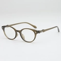 Retro-Sonnenbrille mit ovalem olivegrünem Rahmen und Metall-Diamant-Nieten - Blaulichtschutz / Olivgrüner Rahmen Blaulichtfilter