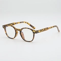Lunettes de soleil rondes rétro à écailles avec rivets argentés classiques - Protection UV400 / Monture Écaille Verres Transparents