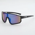 Black Frame Blue Mirrored Lens