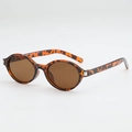 Retro vierkante zonnebril met schildpadmotief, bruine glazen en zilveren metalen details - Schildpad Frame Thee Lenzen