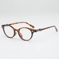 Retro-Sonnenbrille mit ovalem Schildpatt-Rahmen und Rauten-Metallnieten für Damen/Herren - Blaulichtschutz / Demi Rahmen Anti-Blaulicht