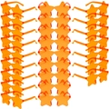 Set of bulk orange star shaped rimless party sunglasses for hip-hop and stage outfits - Orange