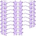 Set of bulk purple star-shaped rimless sunglasses for party and cosplay outfits - Purple