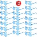 20 pack of blue clover-shaped party sunglasses with translucent plastic frames - Blue (20 Pack)