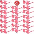 Set da 20 occhiali da sole rosa a forma di trifoglio per feste e festival estivi - Rosa Rosso (Confezione da 20)