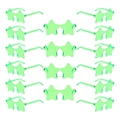 Set of 18 pairs of green translucent star shaped rimless sunglasses for parties - Light Green