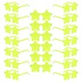 Pack de 21 gafas de sol con forma de estrella amarillo flúor para fiestas y eventos - Amarillo Fluorescente
