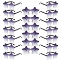 Pack de 21 pares de gafas de sol de estrella sin montura con lentes degradadas violeta - Púrpura Degradado