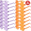 16-pack clover-shaped party sunglasses in purple and orange for festive celebrations - Purple & Orange (8 Pairs Each)