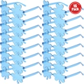 Set of 16 floral-shaped rimless party sunglasses in transparent blue arranged neatly - Blue (16 Pairs)