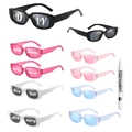 DIY colorful party sunglasses set with customizable lenses and permanent marker pen - Mixed Colors (10 Pairs + 1 Pen)