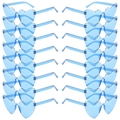 Bulk pack of 20 pairs of blue rimless heart-shaped sunglasses for festive party styling - 16 Pairs Set / Blue