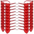 Bulk set of 24 red heart-shaped rimless sunglasses for parties and festive celebrations - 20 Pairs Set / Red