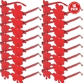 Set di 16 occhiali da sole rossi trasparenti a forma di trifoglio per la festa di San Patrizio - Rosso (16 Paia)