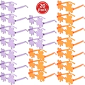 20 pack set of shamrock party sunglasses in vibrant purple and orange colors - 10 Pairs Purple + 10 Pairs Orange