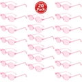 20er-Pack pinke randlose Sonnenbrillen in Flammenform für Partys und festliche Anlässe - Rosa (20 Paare)