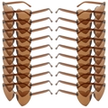 Bulk set of 20 pairs of rimless translucent brown heart-shaped party sunglasses - 20 Pairs Set / Brown