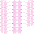 Set di 28 occhiali da sole a stella senza montatura in rosa chiaro traslucido per feste - Rosa