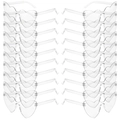 Bulk set of 24 pairs of clear heart-shaped rimless sunglasses for parties - 20 Pairs Set / Clear