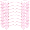 Lote de 20 pares de gafas de sol rosa sin montura con forma de corazón para fiestas - Juego de 16 Pares / Rosa