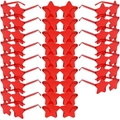Set di 28 occhiali da sole senza montatura a forma di stella rossa per feste - Rosso