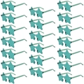 Lot de 20 paires de lunettes de soleil sans monture en forme d'étoile vert translucide - Vert / 20 Paires